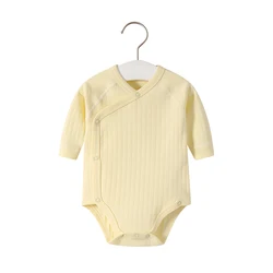 High Quality  Cotton long-sleeved newborn baby romper soft infants jumpsuit baby cotton four seasons baby bodysuit