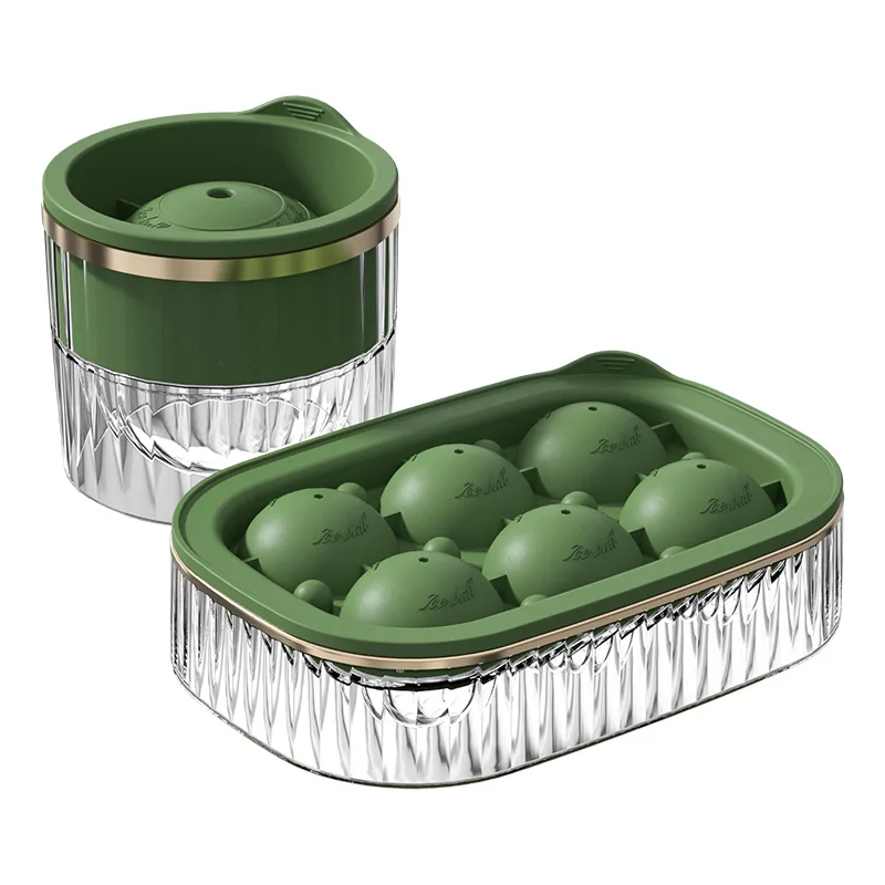 Large-Capacity Spherical Ice Box New Silicone Ice Lattice Mold Food Grade Household Ice Mold With Cover Round Ice Lattice Mold view 5
