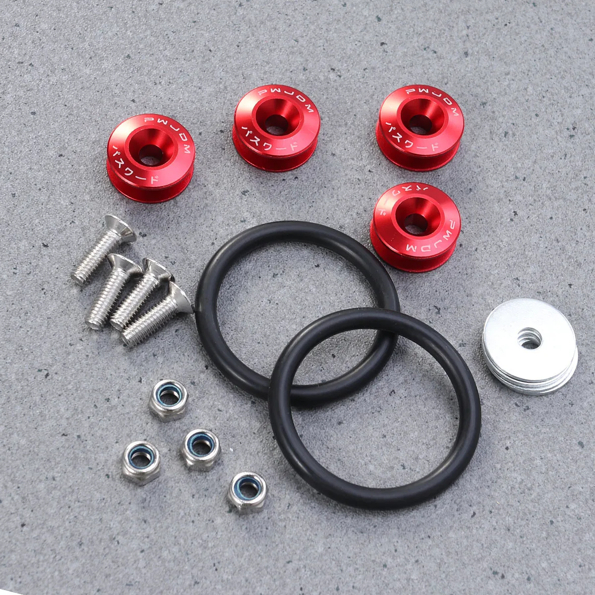 

1Set Car Bumper Fastener Quick Release Fixed Button Kit Solid Billet Aluminum Powder Coated Anodized for Front Rear Bumpers