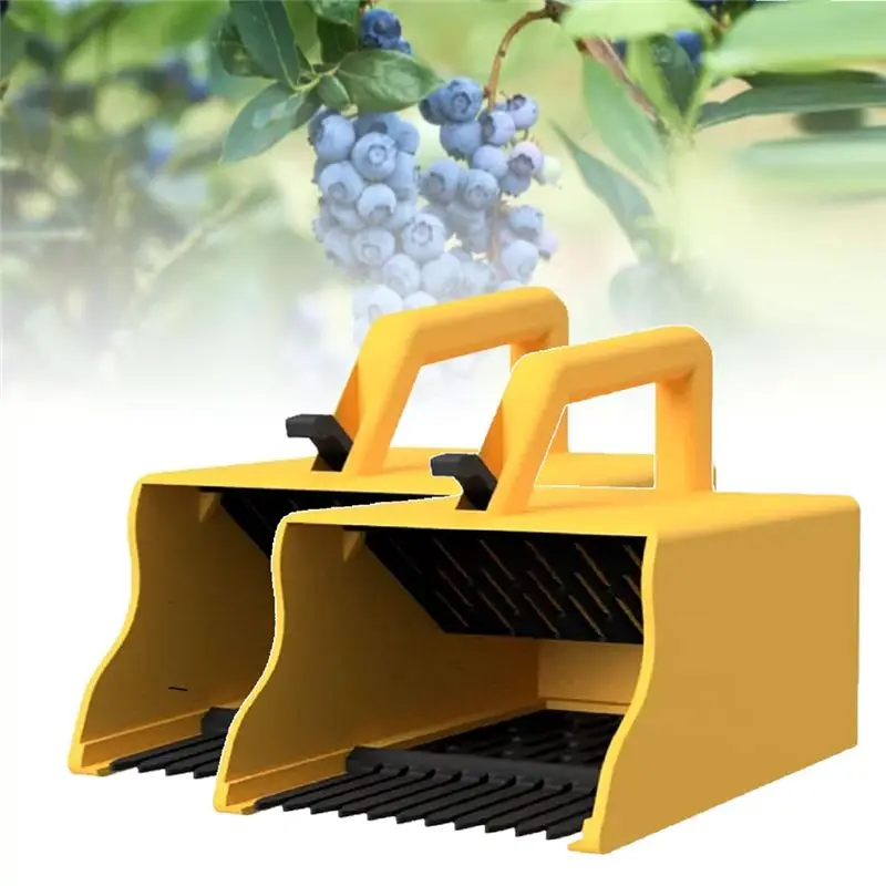 A04G-2PCS Berry Picker With Comb, Easier Berry Picking And Harvesting Tool, Blueberry Rake Blueberry Comb Ergonomic Handle