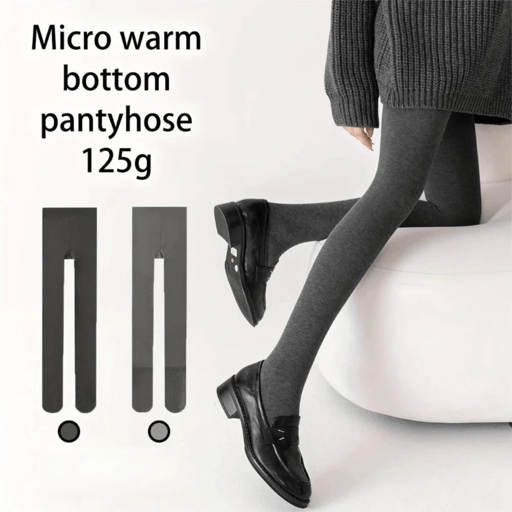 Elastische Hoge Taille Warme Druk Panty Ademend Hoge Dichtheid Gebreide Panty Machinewasbare Verticale Streep Legging Dames