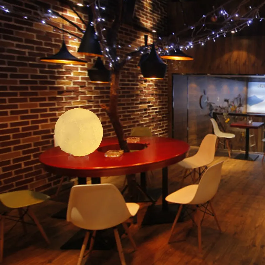 5.5ซม.3D โคมไฟดวงจันทร์ไฟ LED กลางคืน Light แบตเตอรี่ขับเคลื่อนด้วยขาตั้ง Starry โคมไฟห้องนอนไฟกลางคืนเด็กของขวัญโคมไฟดวงจันทร์