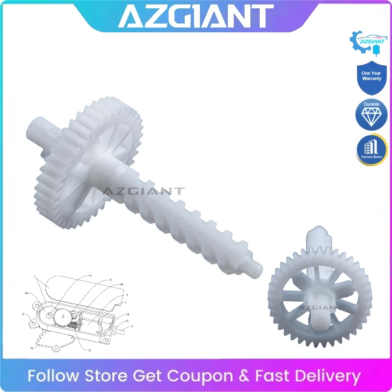 AZGIANT for Land Rover Freelander 2 Range Rover Evoque Fuel Tank Cap Lock Release Motor Inner Worm Gear 37T Replace Exact Fit
