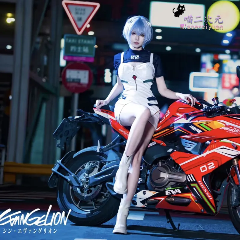Asuka Langley Soryu Anime EVA Cosplay Ayanami Rei Costume Sexy Daily Leather Motorcycle Coat Outfit Women Halloween Uniform view 6