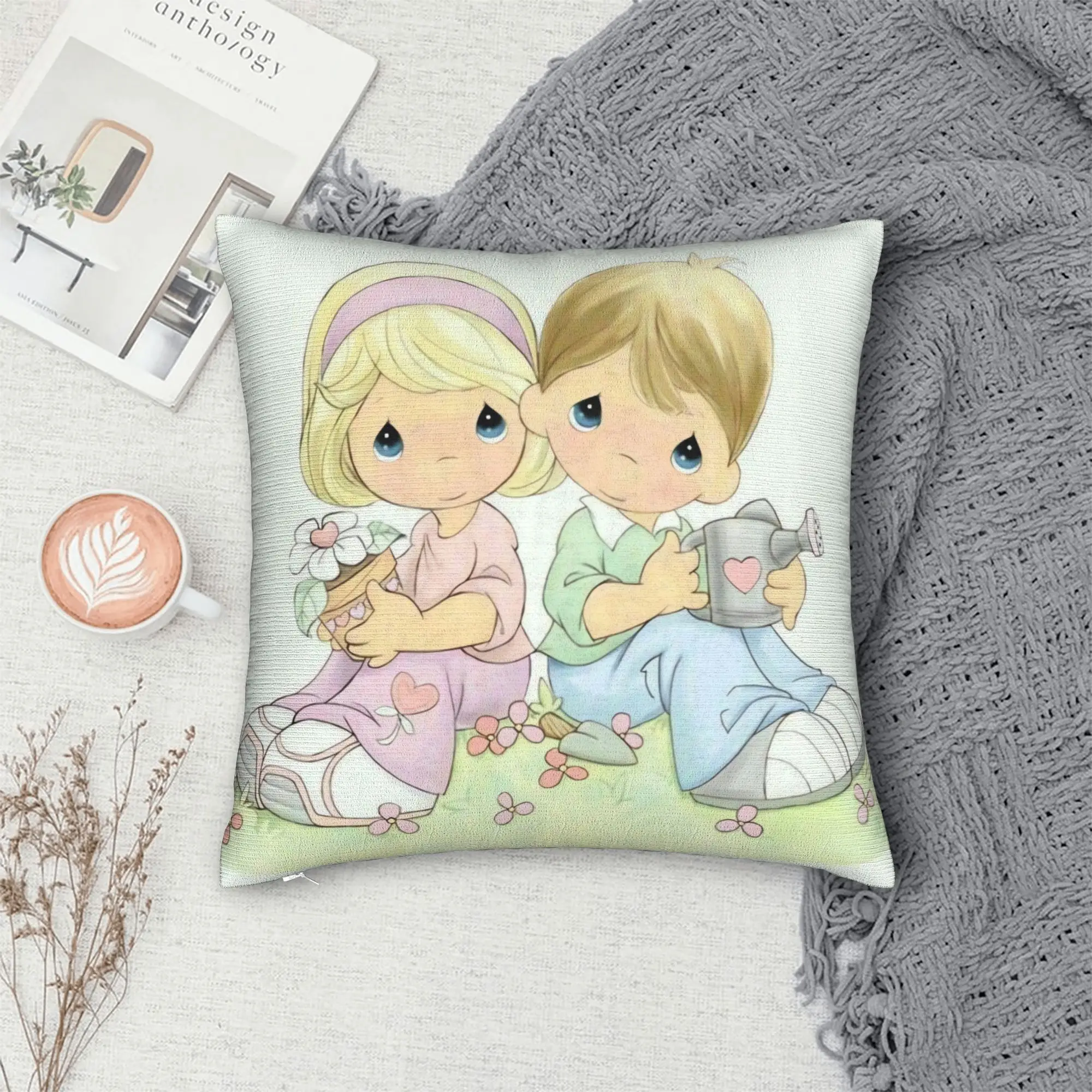 Precious Moments Various Pillow Case  Comfy Pillow Cover Retro Trendy Pillowcases For Living Room Sofa
