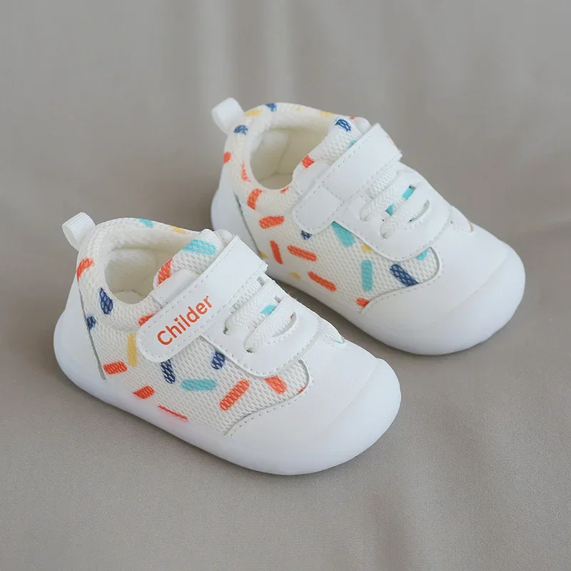 Boys/Girls Baby Walking Shoe 2023 Spring/Autumn New 0-2 Year Old Shoe Soft Sole Mesh Breathable Baby Shoe Nude Shoe Bebê أحذية