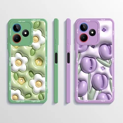 For Realme Note 50 Case Cover OPPO Realme Note 50 Capas Phone Bumper Flower Full Camera Protector Back Fundas For Realme Note 50