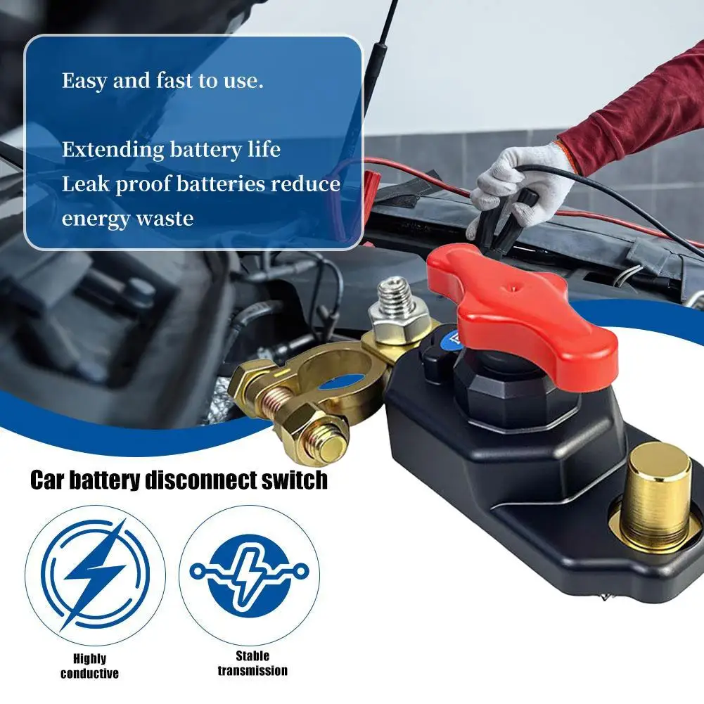 Universal Car Battery Disconnect Switch Anti-Power Battery Leakage Circuit Switch Unidirectional Off 16-17mm Rotating ﻿ Bre S0K1