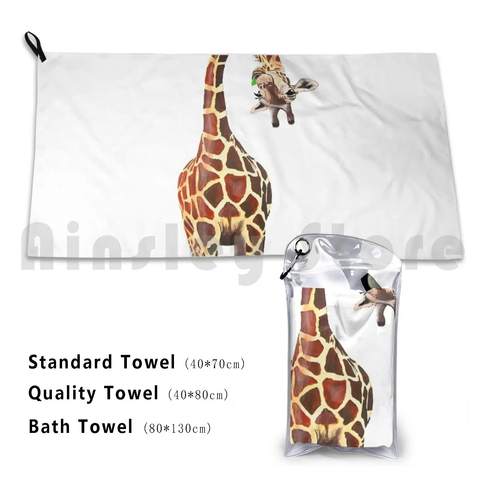 Towel Giraffe 1185 Animals Cat Dog Elephant Lion Panda Duck Giraffe Owl Bird Wolf Bee Hen