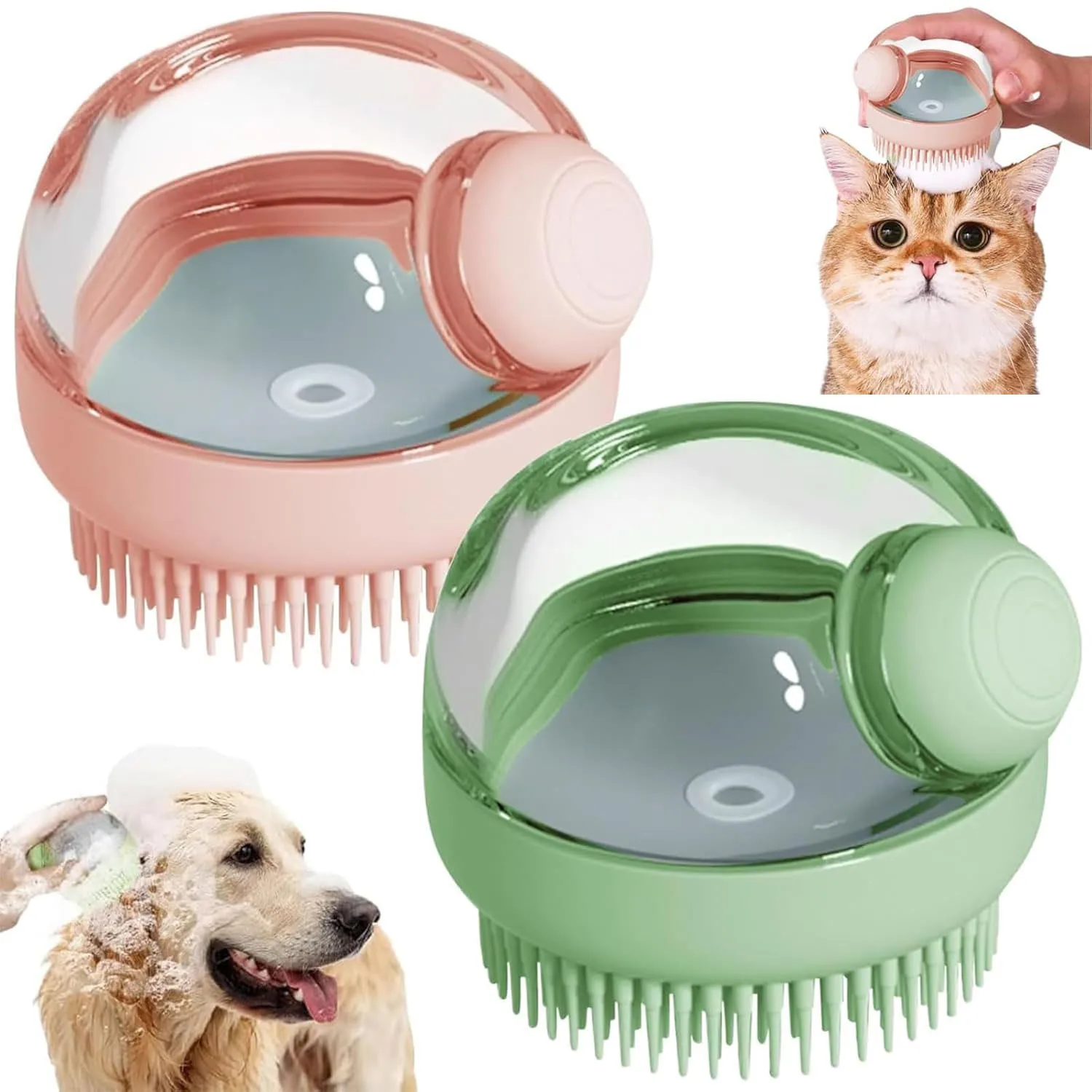 

Pet Bath Brush Shampoo Massage Brush Soft Silicone Puppy Cat Comb Pet Dog Cleaning Brush for Dog Cat Shower Grooming Tool