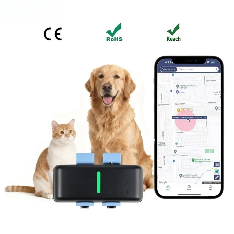 

New Tech Dual-Frequency 4g Real Tracking Smart Locator Dog Tracker Wifi Gps Pet Tracker With Sports Monitoring
