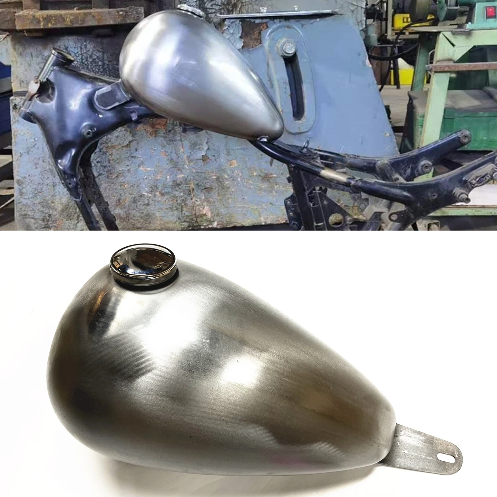 10 L Motorbike Petrol Gas Fuel Tank Oil Can with Cap For YAMAHA VIRAGO XV250