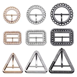 New 35/40/45mm Fashion Metal Rhinestone Belt Buckles Crafts Decoration Buckles For Women Belt DIY Garment Sewing Accessories
