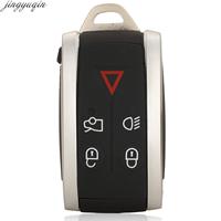 Jingyuqin Remote Car Key Shell For Jaguar X XF JF XJ XE XJL F-PACE XK XKR 5 Buttons Smart Keyless Entry Case Fob Insert Blade