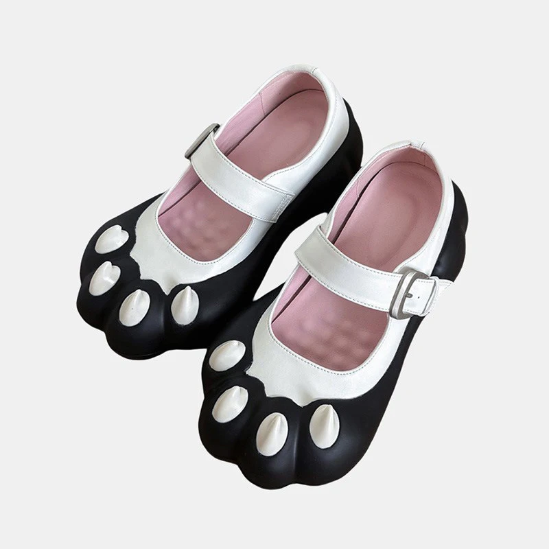 

Cute Cat Paw Thick Sole Mary Jane Shoes Woman Summer 2026 Platform Buckle Strap Casual Shoes Lolita Cosplay Harajuku Y2K