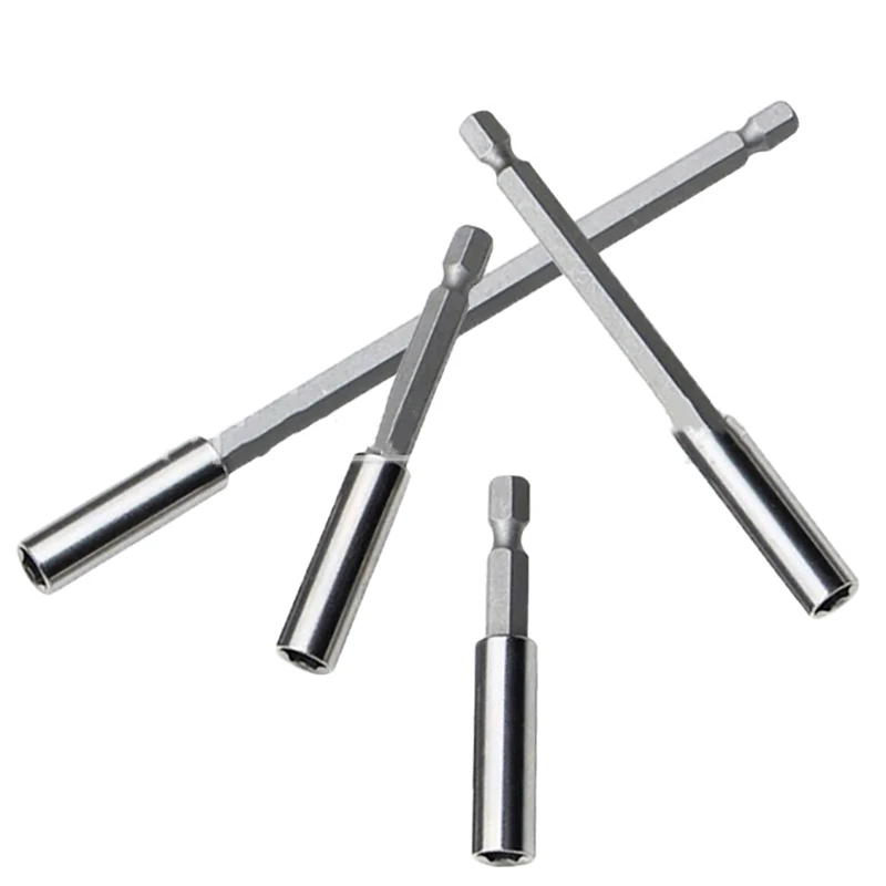 Magnetic Screw Bit Extension Rod, alça hexagonal, punho longo chave de fenda ponta titular, ferramentas manuais antiderrapantes