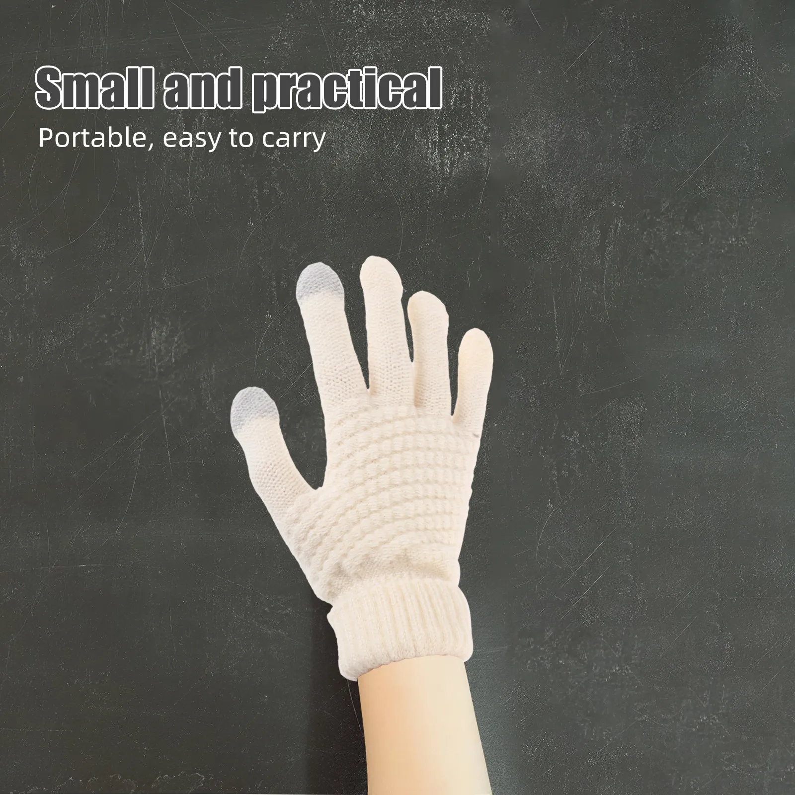 Touchscreen Knit Gloves Thickened Thermal Warm Winter Gloves for Students Outdoor Cold Weather Activities Women Mittens