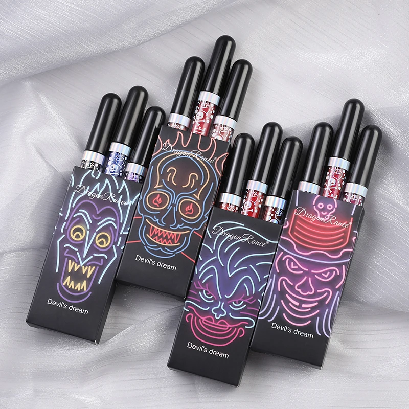 Glitter luccicante Gloss glamour impermeabile Glitter rossetto abbagliante Glitter a lunga durata lucidalabbra rossetto nero lucidalabbra