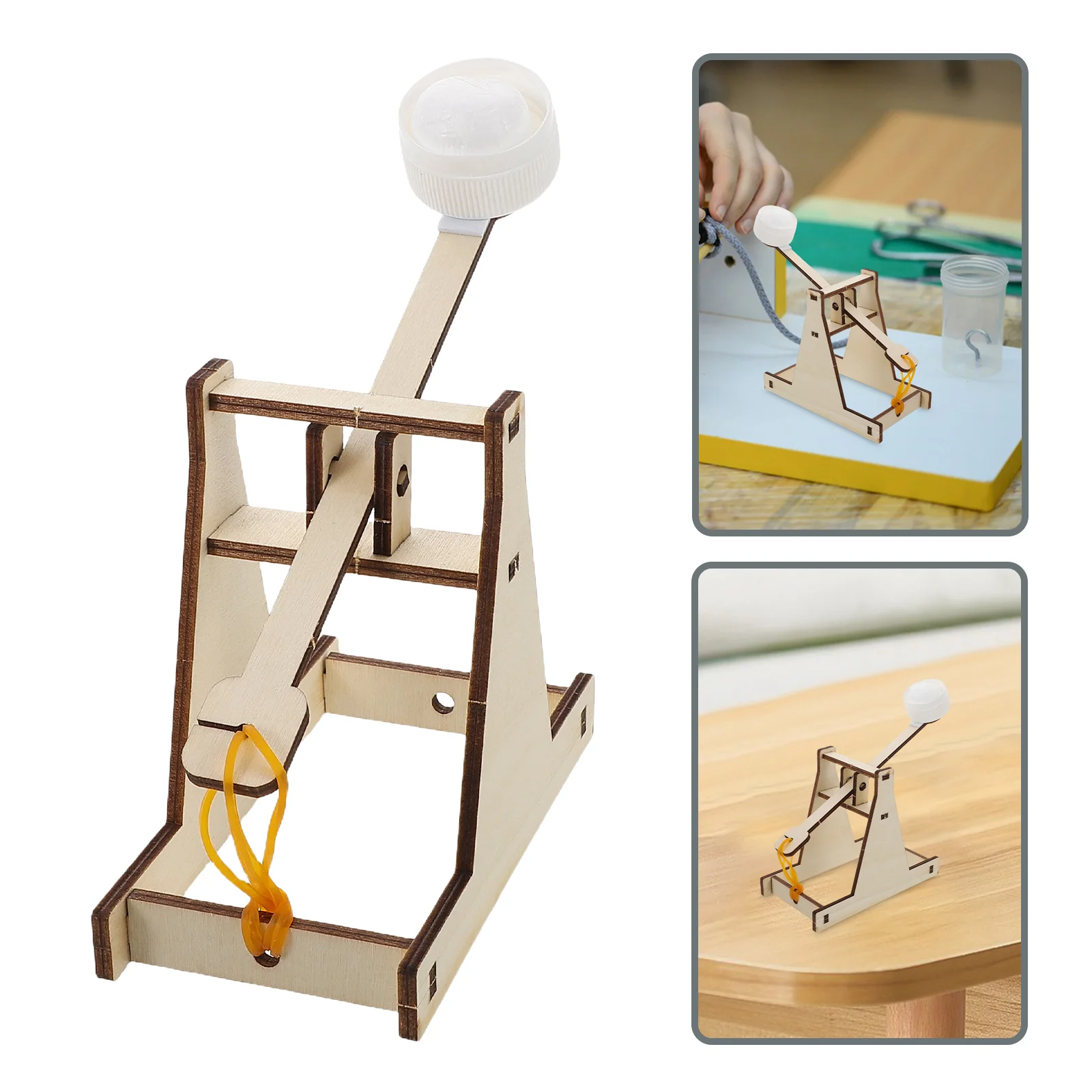 Catapult Toy Model Building Kits 3D Puzzle Construction Kit Creative 3D Wood Puzzle Complete STEM Project STEM Teaching Woodwork