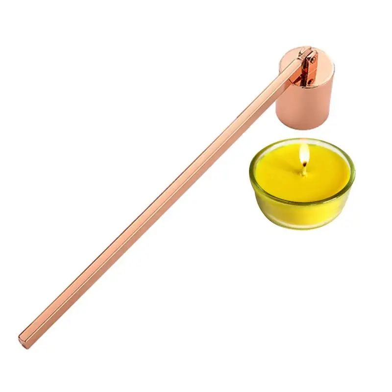 Candle Wick Trimmer Candle Blower Turn Off Extinguisher Polished Stainless Steel Flame Snuffer Elegant Design Long Handle