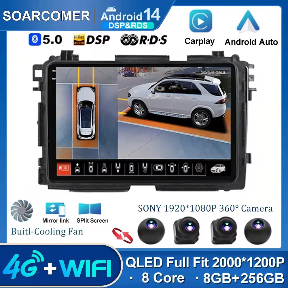 

Android 14 For Honda Vezel HR - V HRV HR V XRV 2015 - 2020 Car Radio Multimedia Video Player Navigation GPS Carplay No 2din DVD