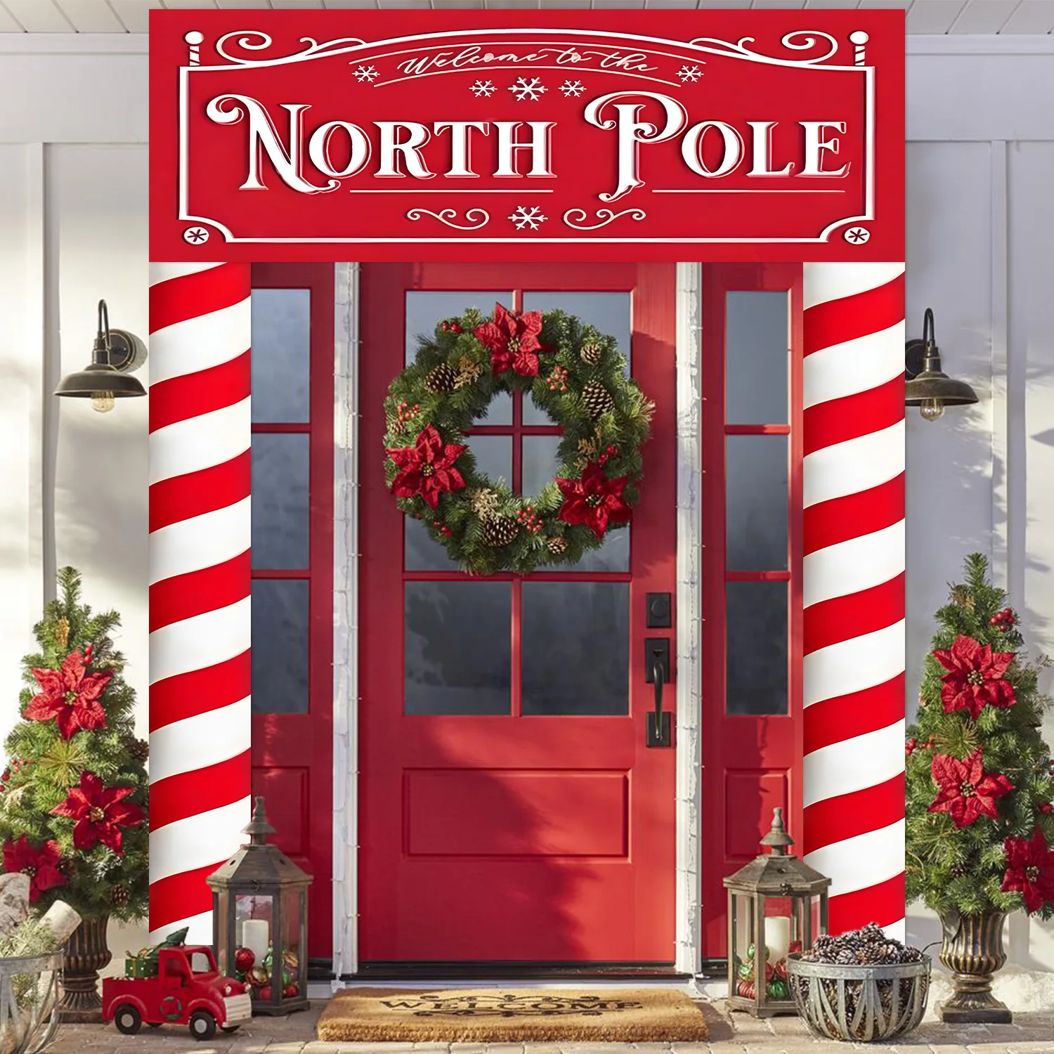 Weihnachten Nordpol Hintergrund Stoff Weihnachtsdekoration Weihnachten Fotografie Hintergrund Dekoration 2026 Neujahr Dekoration