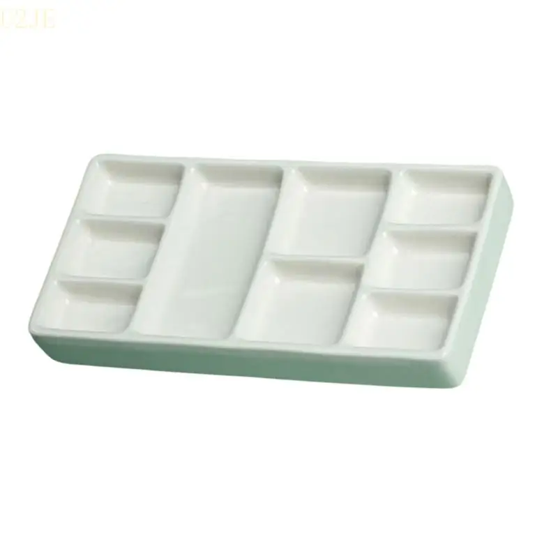 U2JE 9 Wells Paint Paint Paint Paint Mixing Compartments Ceramic Palette Artist Artist Paint Tray для акварельной картины маслом