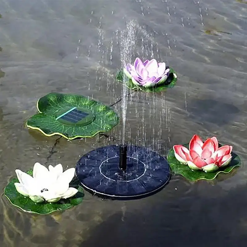 Outdoor Solar Power Energy Lotus Light LED Floating Flower Waterproof Lamp Night Light For Pool Pond Garden Decoration
