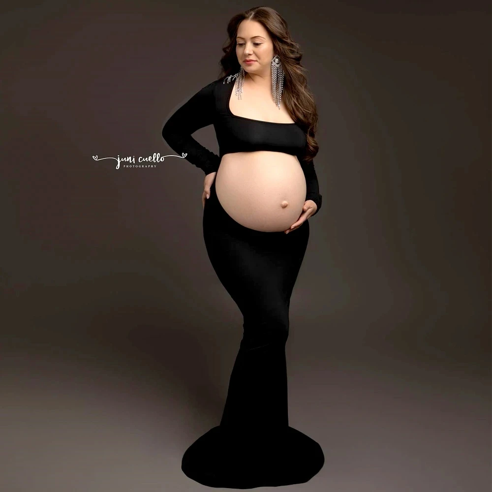 Maternity Dresses Photoshoot Sexy Backless Pregnancy Clothing Gown Pregnant Women's Photography Long Maxi Dress Baby Shower