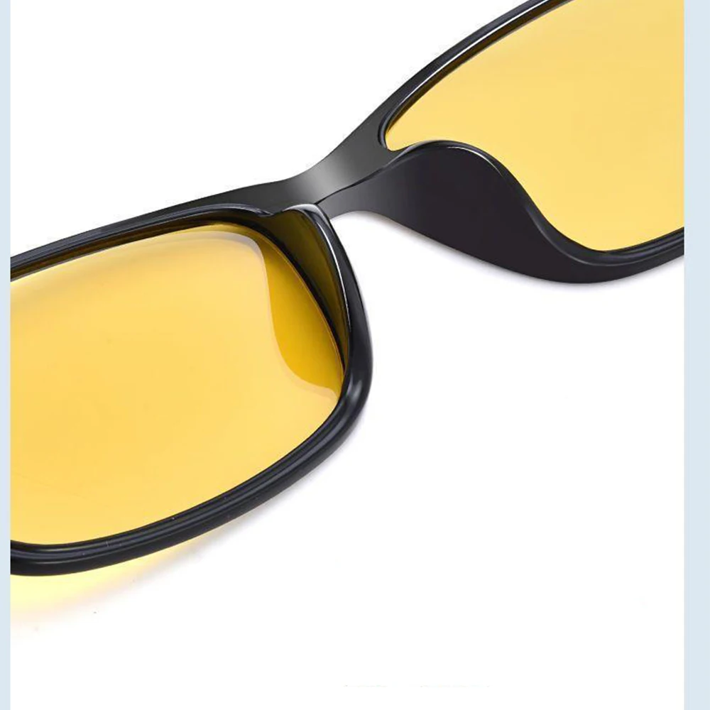 الرجال عدسة صفراء للرؤية الليلية نظارات القيادة نظارات شمسية في الهواء الطلق UV400 اللونية المضادة للضوء الأزرق نظارات عالية الوضوح