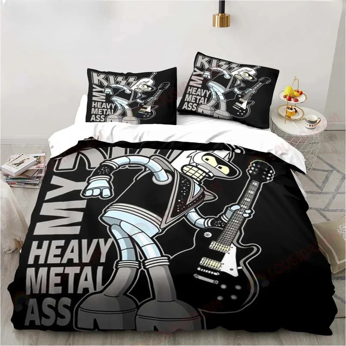 

3D Cartoon Futuramas Bender Poster Bedding Set Sheet King Twin Double Child Bedding Set Mircofiber or Polyester Duvet Cover Set