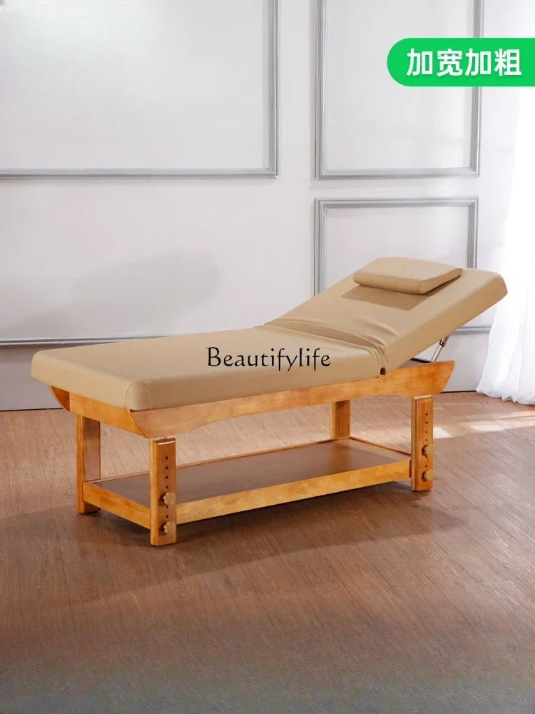 

Beauty Salon Special Bed Solid Wood Pavilion of Regimen Massage Massage Belt Chest Hole Latex Beauty Physiotherapy Bed