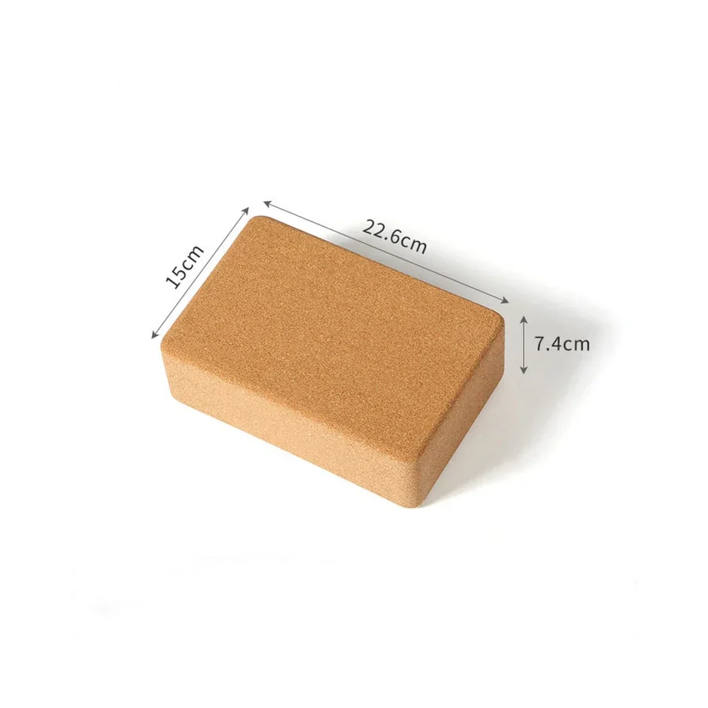 1 Pc 3 x 6 x 9 Inch Professional Eco-Friendly High Density Cork Yoga Block Brick Dance Assistant Tool Customized