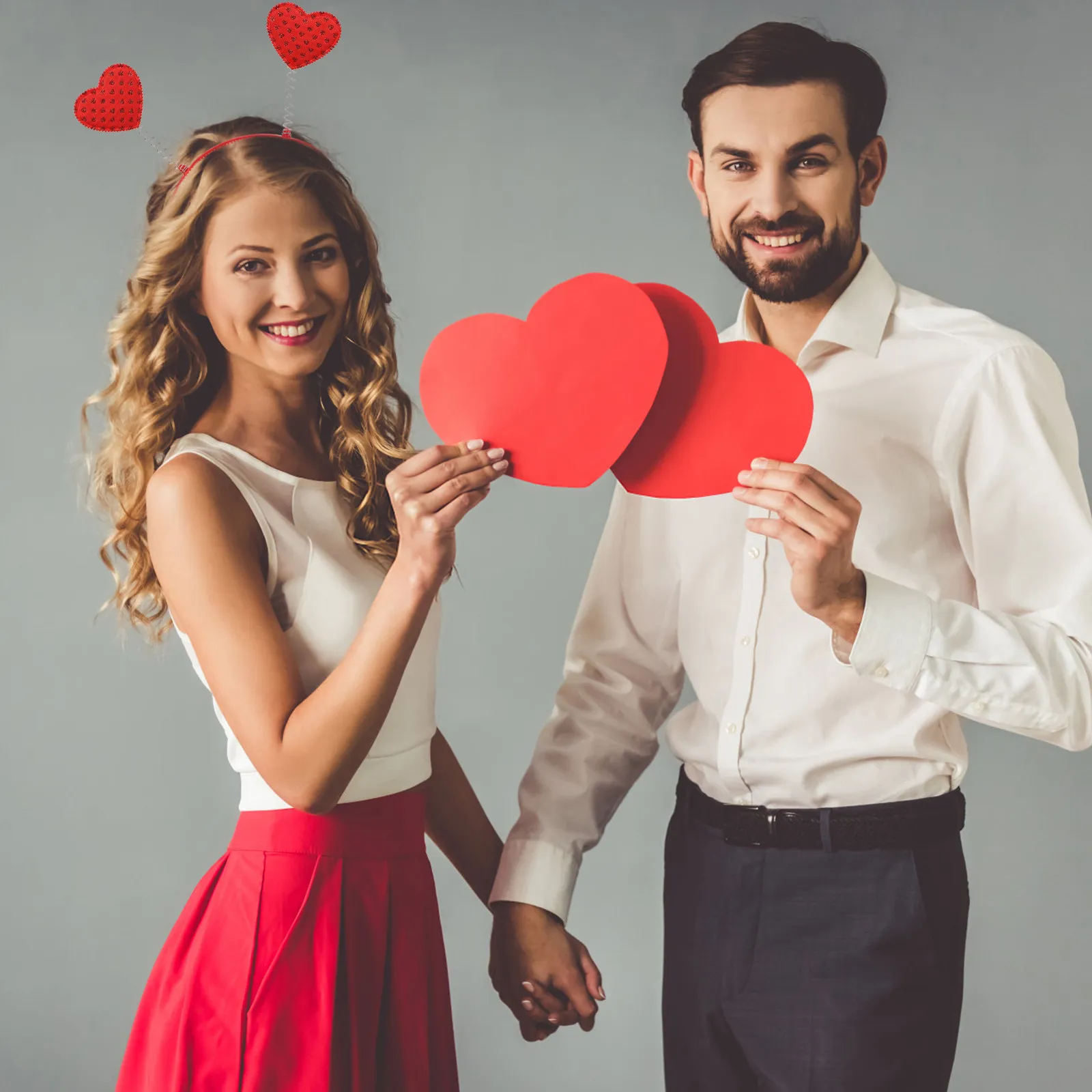 

4Pcs Heart Headbands Lover's Day Party Hair Hoop Costume Accessories for Women Girls Festival Headdress Holiday Party Supplies