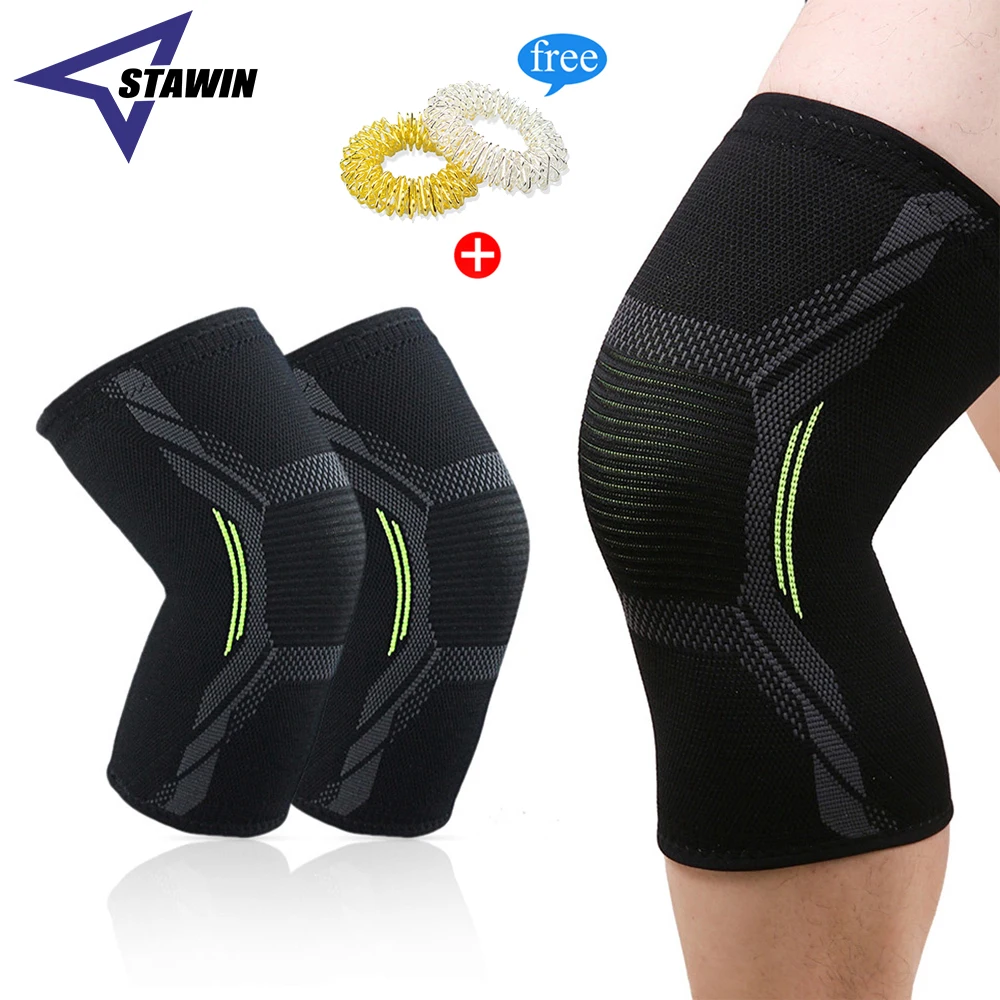 2Pcs/Pair Sports Knee Support Elastic Compression Non-slip Patella Brace Fitness Running Cycling Basketball Volleyball Knee Pads