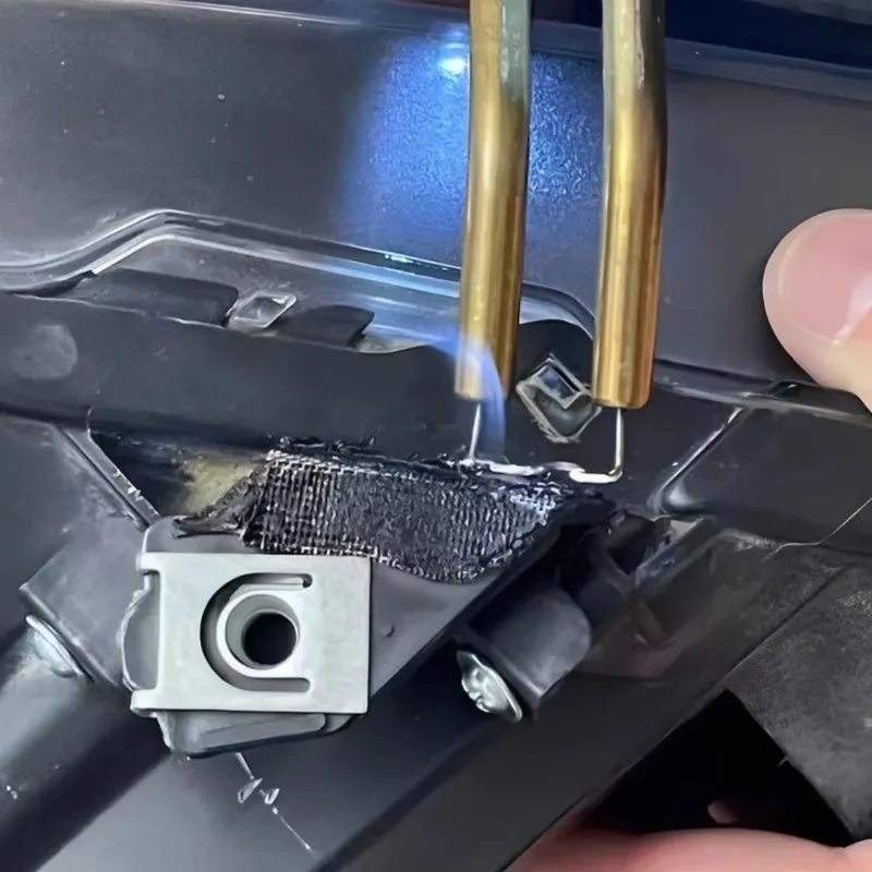 Maille de réparation en acier inoxydable pour pare-chocs de voiture, patchs de fissures à trous en plastique, treillis métallique de soudage réglable pour Machine à souder de réparation automobile 5 pièces