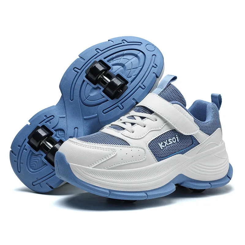 Youth Roller Skates 4-Wheel Flying Shoe Kids' Boys' And Girls' Roller Shoes Skating Shoes for Children