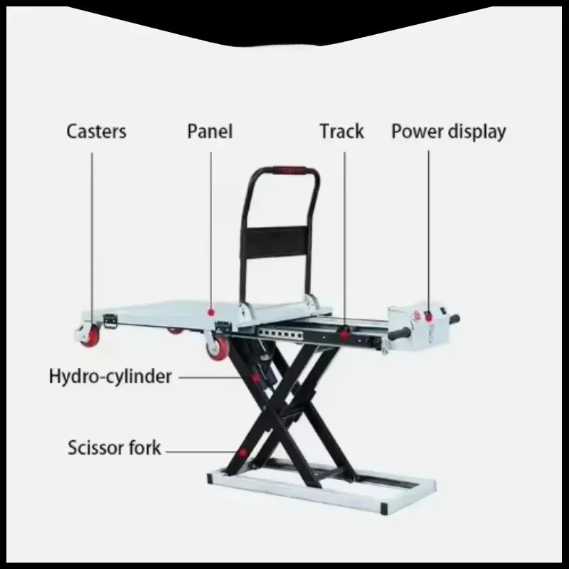

Heavy electric cargo manual lift trolley electric hydraulic lift scissor lift platform table