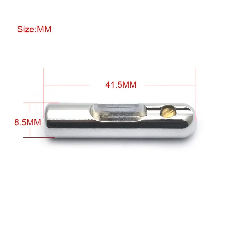 6Pcs Individual Guitar Brass Tube Style Bridge 8.5x41.5mm String Bridge Bottom Trough String Split Type Guitar Bridge