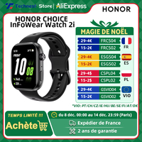 Global Version HONOR CHOICE InFoWear Watch 2i Smartwatch 1.85 inches AMOLED Screen All-Day Health Monitoring Bluetooth Call