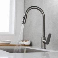 Kitchen Faucet with Pull Out Spray Head for Sink Stainless Steel 3 Functions