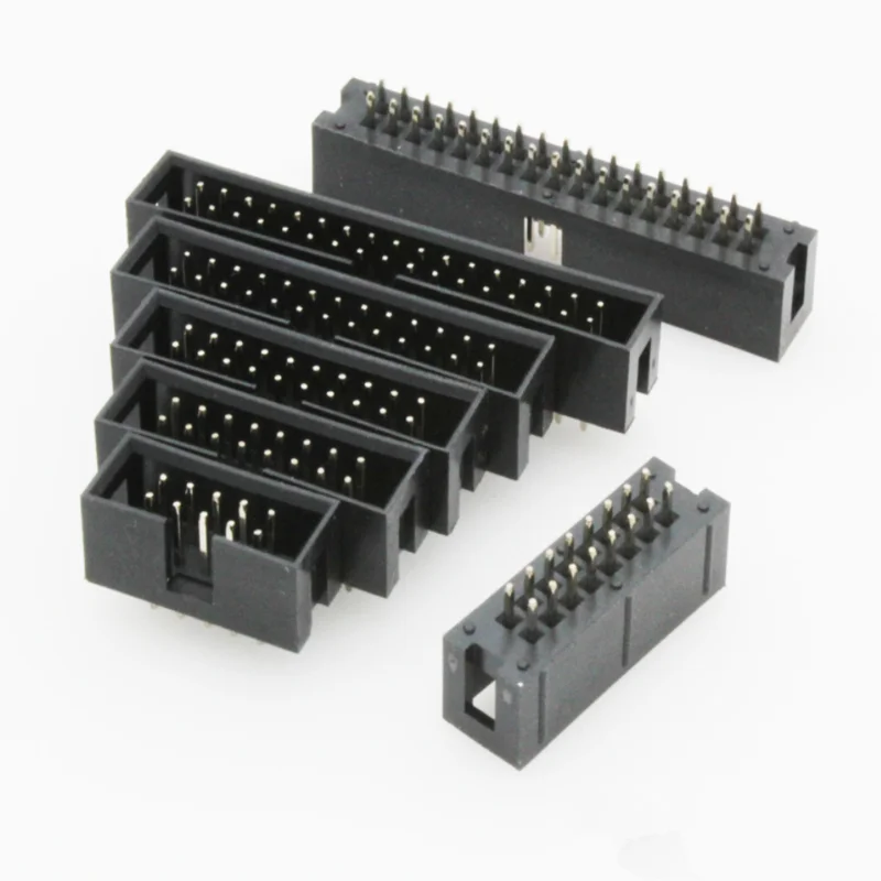 

10pcs 2.54mm DC3 6/8/10/14/16/20/26/30/34/40/50Pin Socket Header Connector ISP Male Double-spaced Straight needle Curved needle