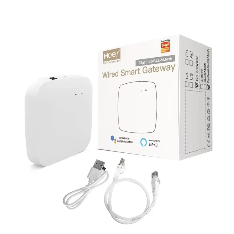 Smart Wired Multi-mode Gateway ZigBee WiFi Mesh Hub Smart Life APP Remote Voice Control Via Alexa Google Home