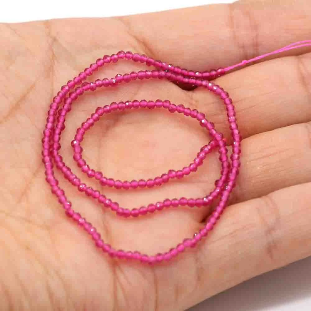 1 Stück natürliche Spinell-Perlen, 2–3 mm, facettierte lose Perlen, natürliche Stein-Abstandshalter-Perlen für die Herstellung von DIY-Armbändern, Halsketten und Schmuck. – Detail 8