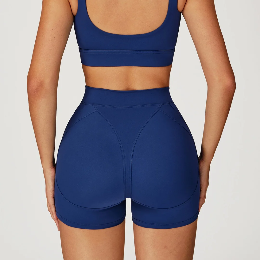 

Облегающие шорты для йоги персикового цвета с высокой талией, спортивные шорты для фитнеса телесного цвета с запахом живота, уличная одежда для бега, тренировочная одежда, шорты для йоги в тренажерном зале