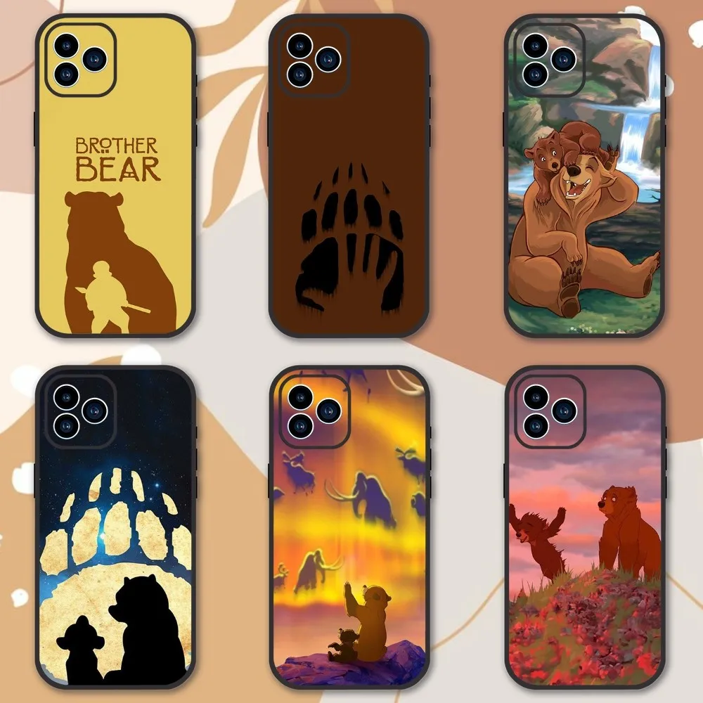 MINISO Disney B-Brother Bear Phone Case For Samsung Galaxy S10 FE S21 Ultra S22 Lite Soft Phone Shell Back Cover