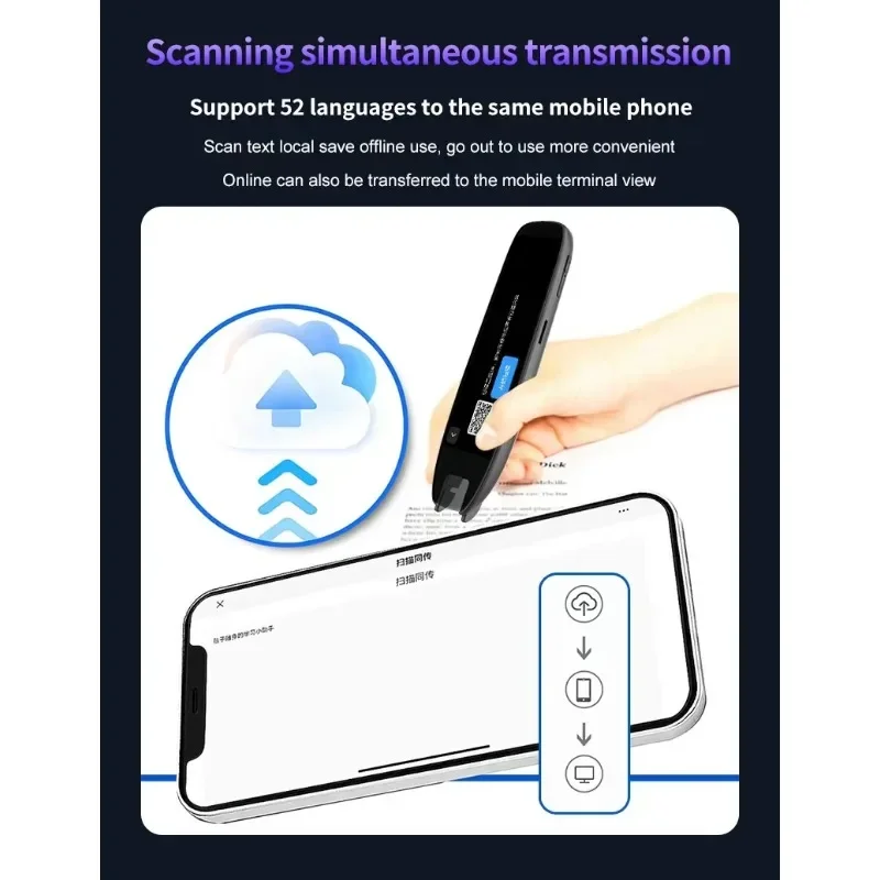 S65 portátil tradutor de idiomas em tempo real inteligência artificial leitura aprendizagem inteligente instantâneo voz tradutor caneta
