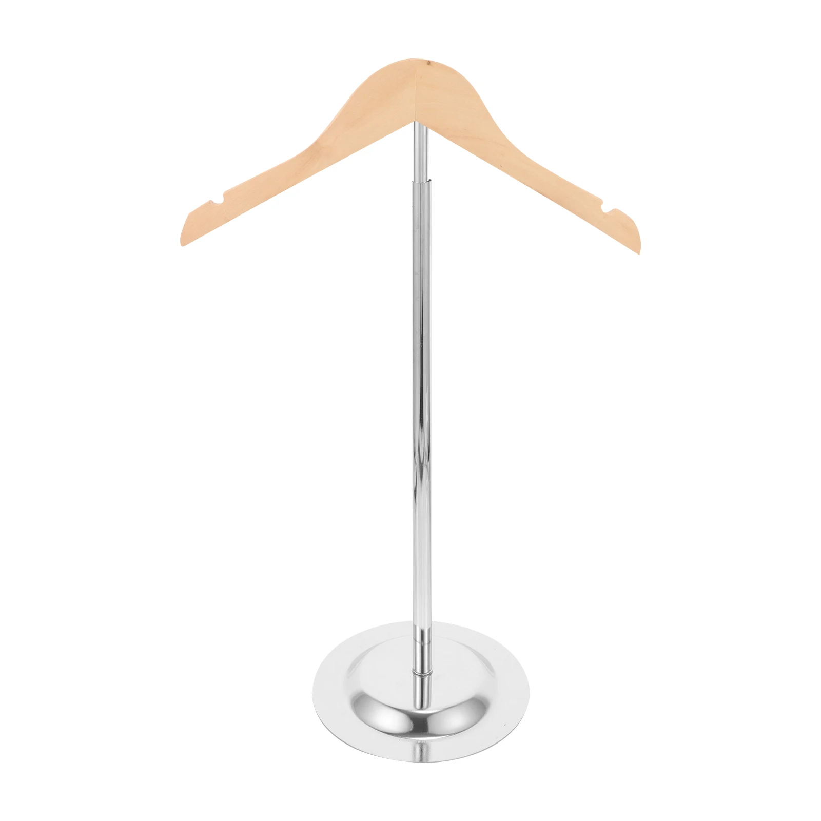 

Clothing Display Rack Stand for Boutique Retail Metal Hanger T Shirts Dresses Adjustable Height Stable T Shape Design Versatile
