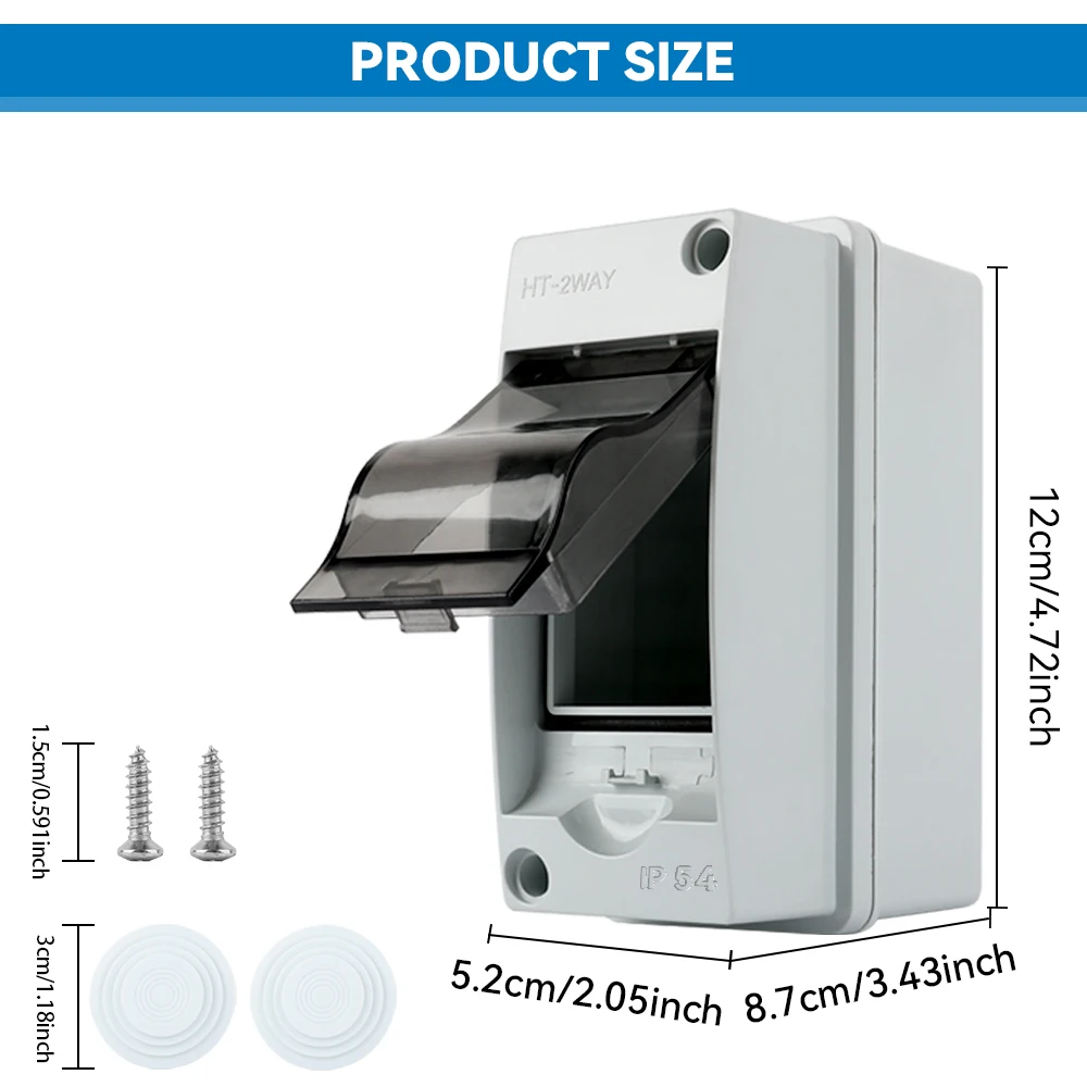 IP65 Waterproof Junction Box, CE RoHS Certified, Plastic Distribution Box, 2 6 8 Way, Outdoor Electrical Disconnect Enclosure