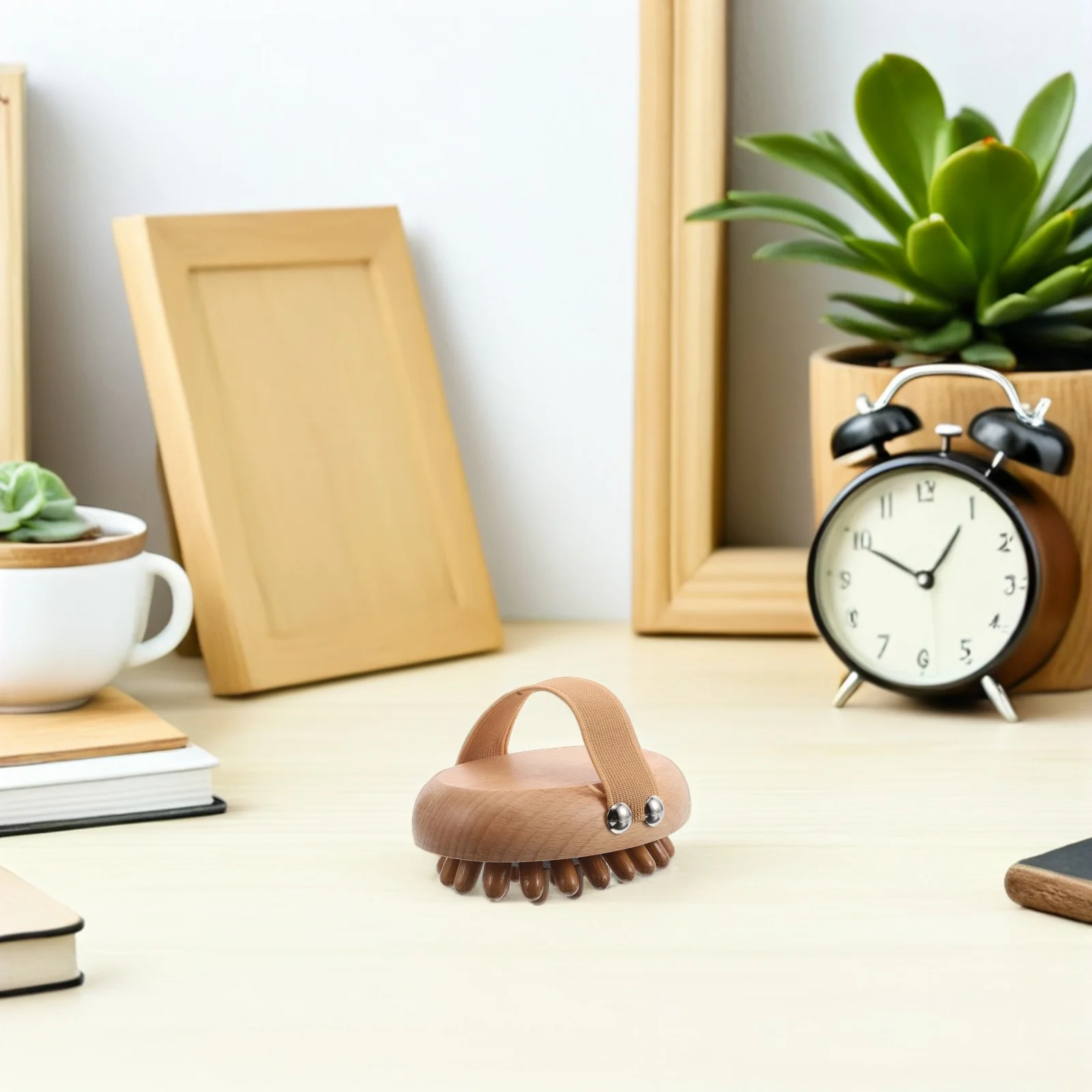 

2Pcs Wooden Scalp Massage Brush Natural Beech Wood Wide Tooth Comb Acupressure Scalp Stimulator Head Spa Relaxation Tool